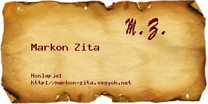 Markon Zita névjegykártya
